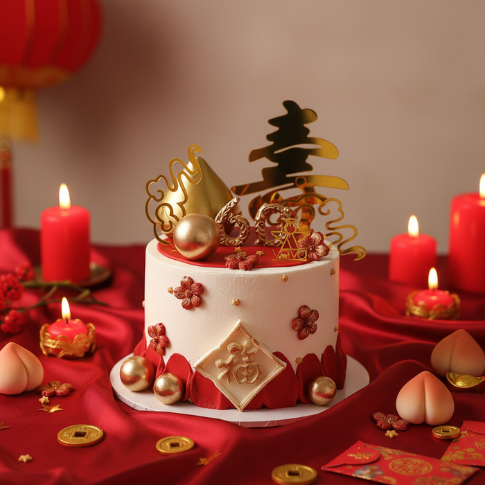 VaVa Designer Cakes Longevity Blessing Cake – A Timeless Celebration of Health and Happiness