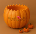 Classic orange pumpkin bowl with matching hand-felted mini pumpkins for newborn and sitter photography