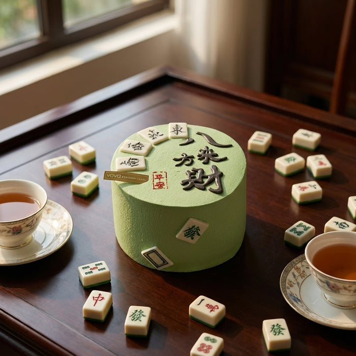VaVa Designer Cakes Mahjong Fortune Chiffon Cake – Playful luck & celebratory look