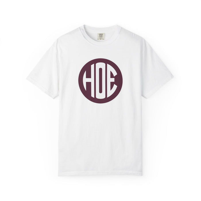 Maroon&White HOE Unisex T-Shirt (Happiness Over Everything)
