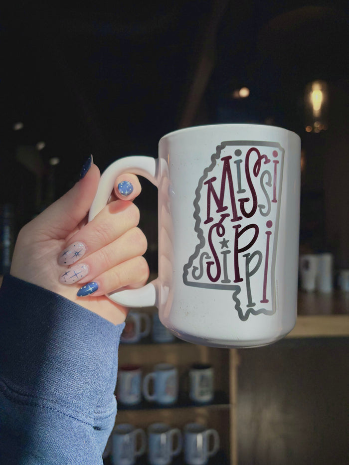 Maroon&White Mississippi mug