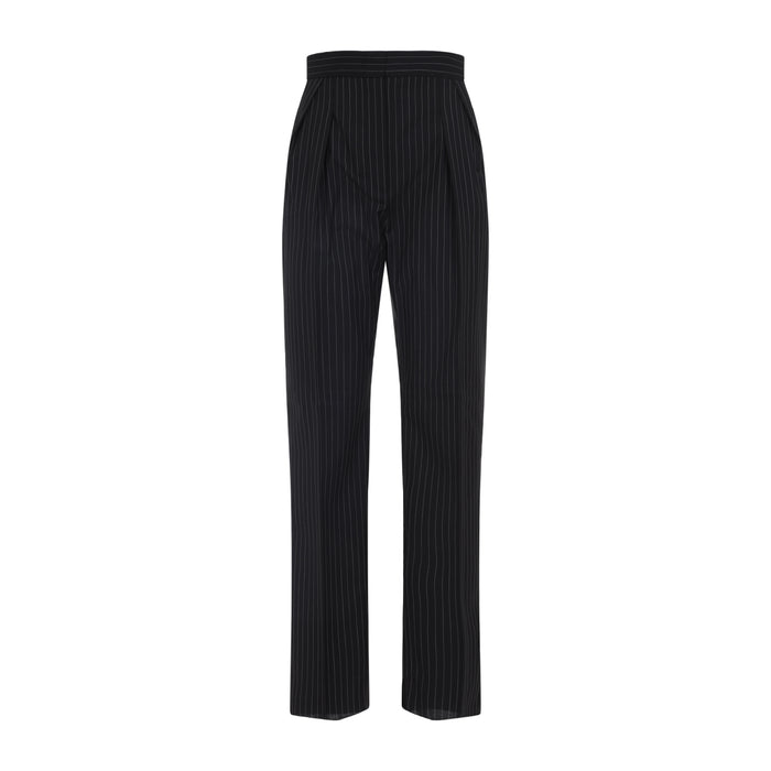Max Mara Sesamo Pants - black straight-leg pants for women