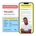 PlexusDx Men's Health & Wellness at-home blood test kit box with hormone and thyroid biomarker analysis