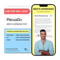 PlexusDx Men's Hormone at-home blood test kit box with testosterone biomarker analysis