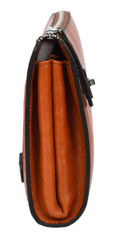 Men’s Large Leather Wrist Bag – Handheld Clutch & Travel Organizer – Wristlet Pouch – Gomez Tan