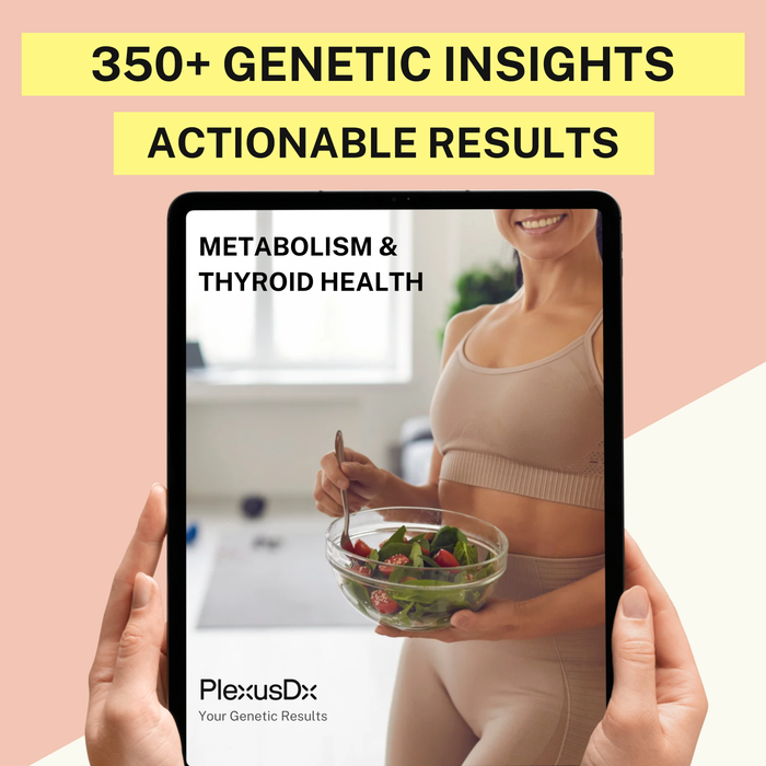 PlexusDx Metabolism & Thyroid Health Genetic Test kit box with metabolic, thyroid, and energy regulation insights
