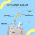 PlexusDx Methylation Support personalized daily supplement pack for MTHFR and methylation pathways with methylfolate and B12