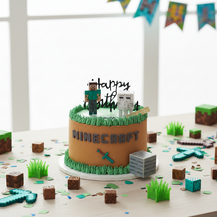 VaVa Designer Cakes Minecraft Builder’s Dream Cake – Craft Your Sweetest Adventure