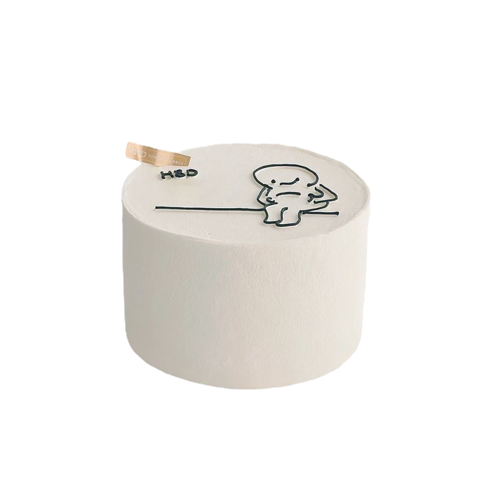 VaVa Designer Cakes Minimalist Line Art Cake – Simple, Sweet, and Full of Character