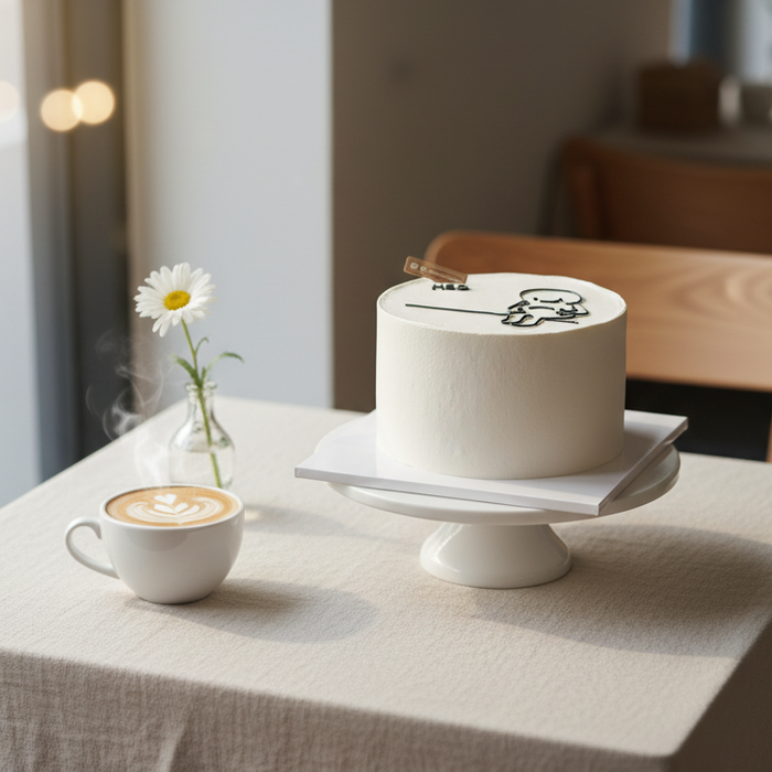 VaVa Designer Cakes Minimalist Line Art Cake – Simple, Sweet, and Full of Character