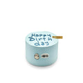 VaVa Designer Cakes Minimalist Sky Blue Birthday Chiffon Cake - Cute Bubble Message