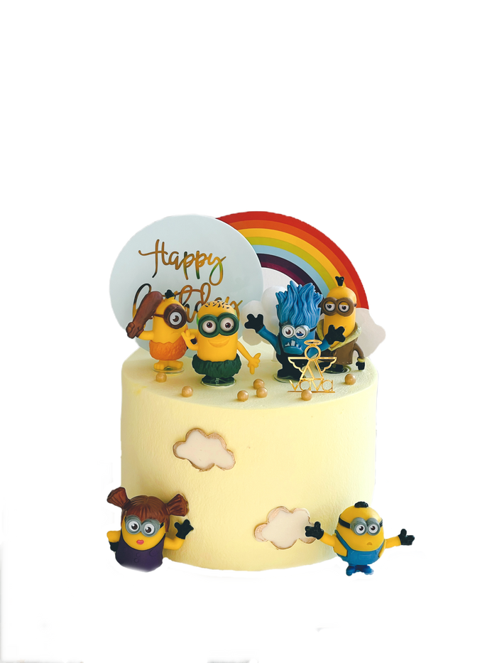 VaVa Designer Cakes Minions Rainbow Party Cake – Go Bananas for Celebration!
