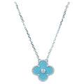[MIRA]CLOVER 15MM DIAMOND SVRES PORCELAIN  NECKLACE SILVER