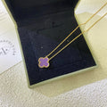 [MIRA]CLOVER 15MM  PURPLE VIOLET NECKLACE