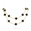 [MIRA]CLOVER 20 MOTIFS ONYX NECKLACE