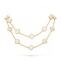 [MIRA]CLOVER 20 MOTIFS WHITE MOP NECKLACE