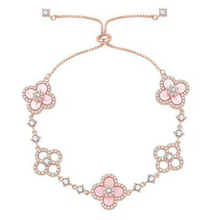 [MIRA]CLOVER 5 MOTIF PINK BLUE RED WHITE BRACELET