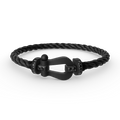 [MIRA]FORCE LARGE SERIES HORSESHOE BLACK SAMURAI BRACELET