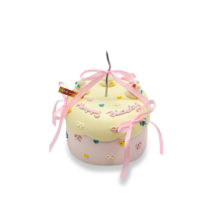 VaVa Designer Cakes Pastel Ribbon Cake – Blush Pink with Delicate Bow Details