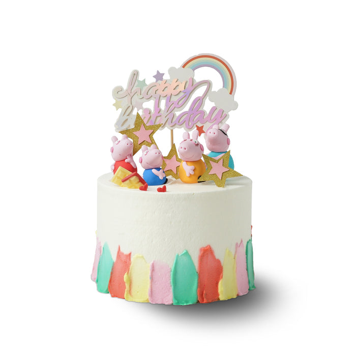VaVa Designer Cakes Peppa Pig Rainbow Birthday Cake – Whimsical Celebration Delight