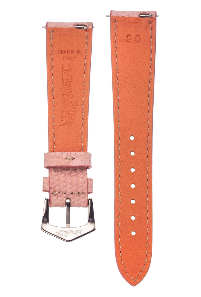 Pink Lizard Watch Strap - Leather strap- Milano Straps