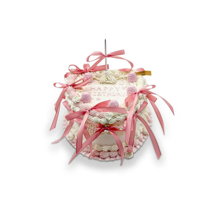 Pink Ribbon Strawberry Dream Birthday Cake  - A Gift-wrapped Finish