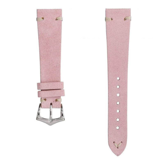 Pink Suede Vintage Leather Watch Strap - Suede strap- Milano Straps