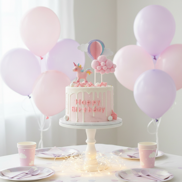 VaVa Designer Cakes Pink Unicorn Birthday Cake – Whimsical Sky Fantasy Delight