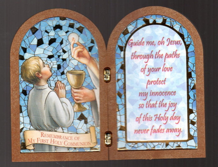 Plaque - First Holy Communion With Prayer Boy