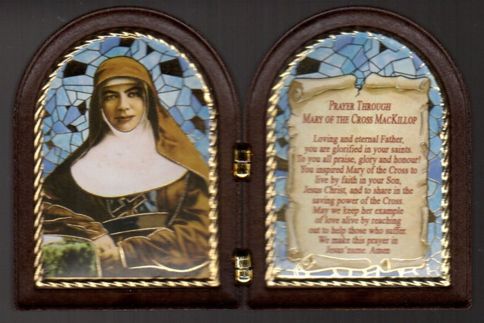 Plaque - St Mary of the Cross Mackillop Dark Wood BiFold