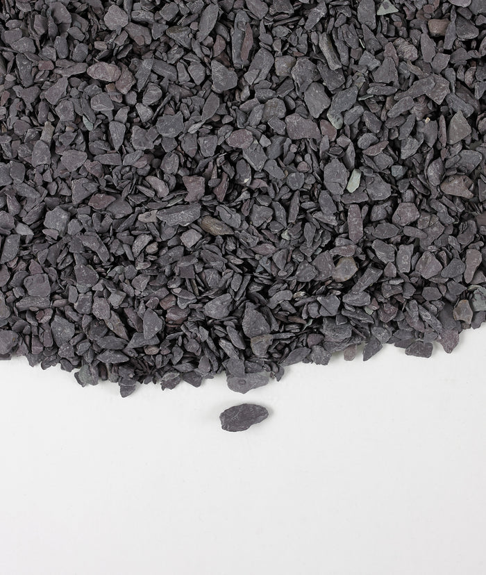 Dry plum and blue slate mini mulch