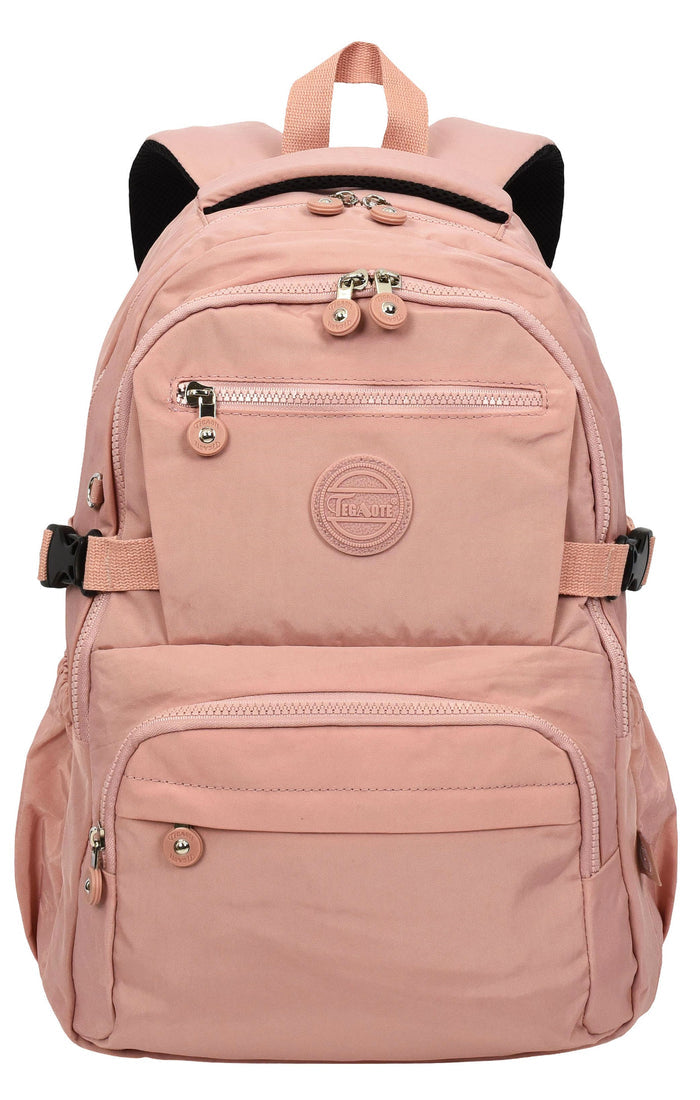 Polyester Lightweight Multi-Compartment Travel Work Laptop Backpack – Dalewant Pink