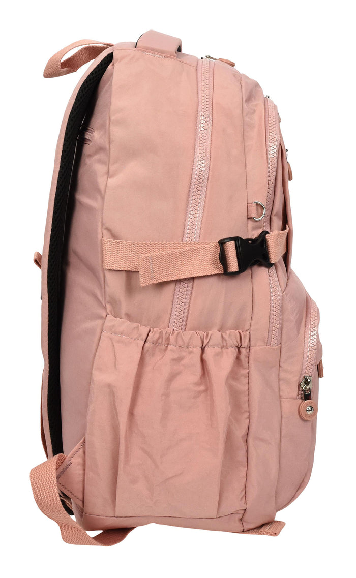 Polyester Lightweight Multi-Compartment Travel Work Laptop Backpack – Dalewant Pink