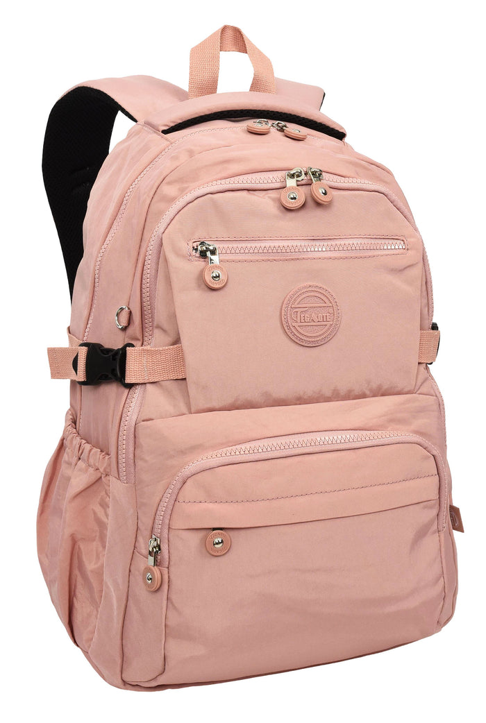 Polyester Lightweight Multi-Compartment Travel Work Laptop Backpack – Dalewant Pink