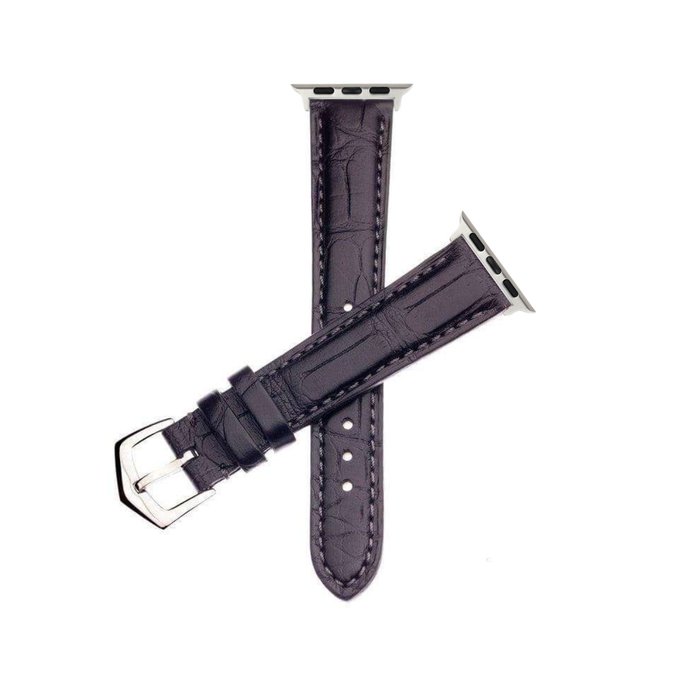 Premium Black Alligator Apple Watch Strap