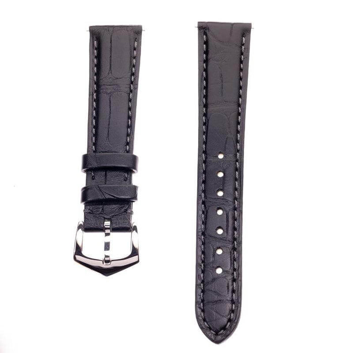 Premium Black Alligator Apple Watch Strap