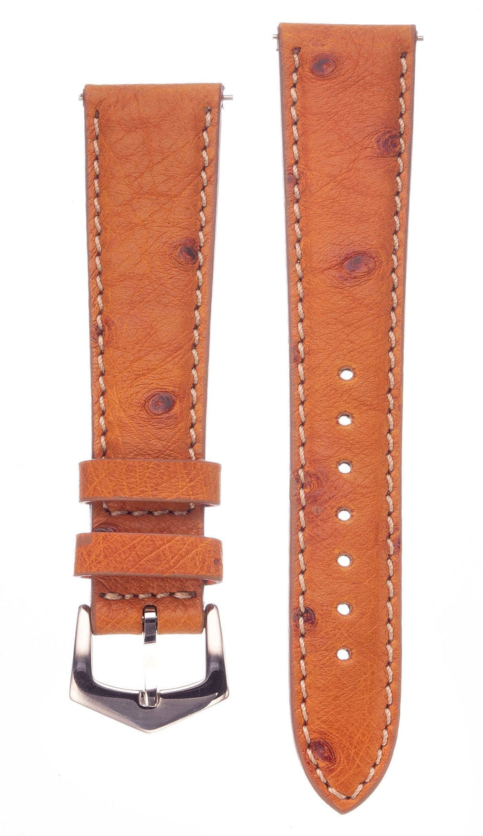 Premium Cognac Ostrich Apple Watch Strap