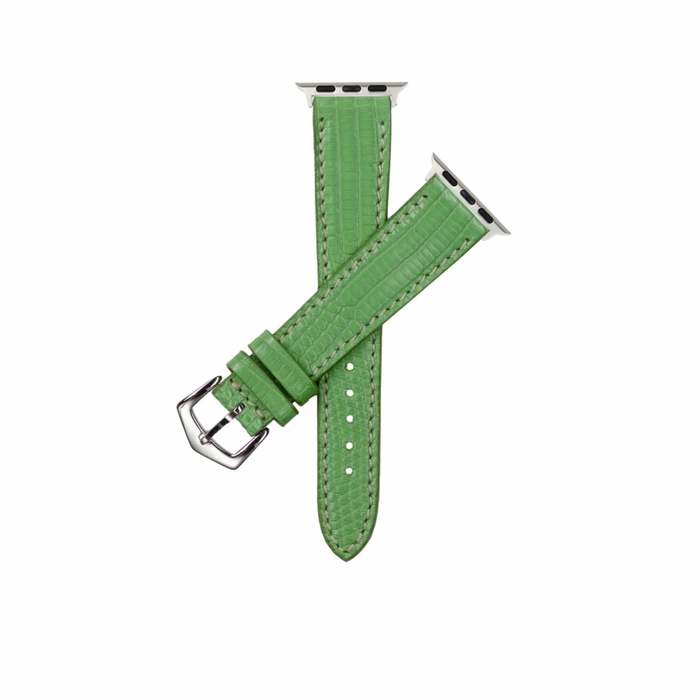 Premium Lime Green Lizard Apple Watch Strap