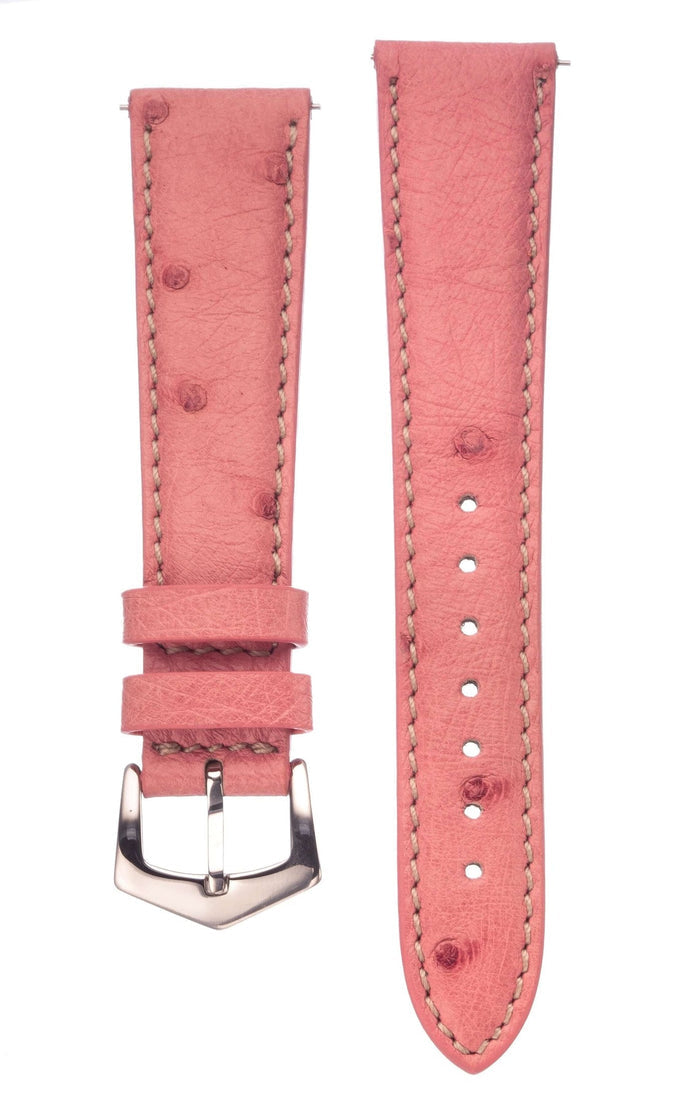 Premium Pink Ostrich Apple Watch Strap