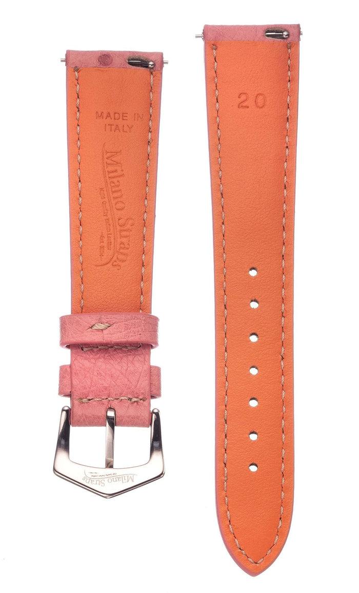 Premium Pink Ostrich Apple Watch Strap