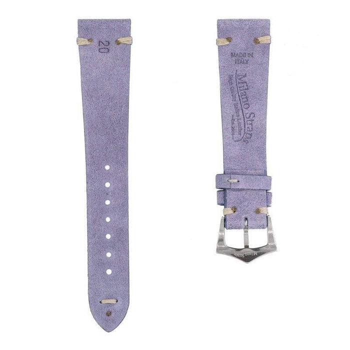 Purple Suede Vintage Leather Watch Strap - Suede strap- Milano Straps