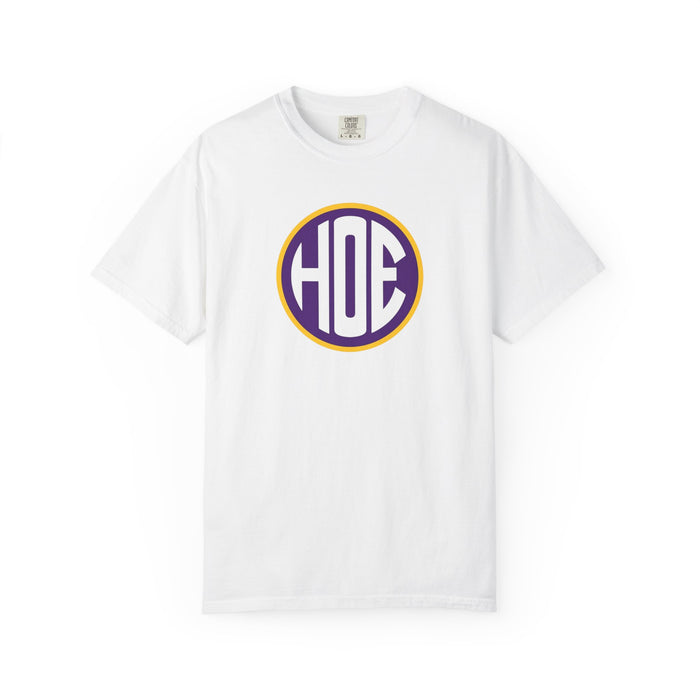 Purple & Yellow HOE Unisex T-Shirt (Happiness Over Everything)