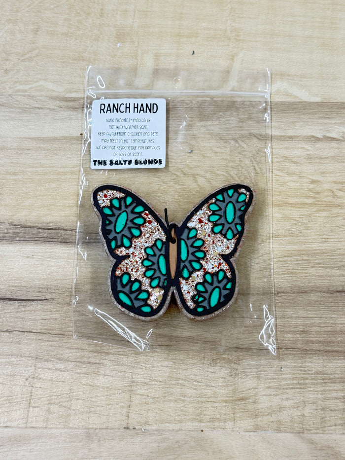 Ranch Hand Turquoise Concho Butterfly Freshie