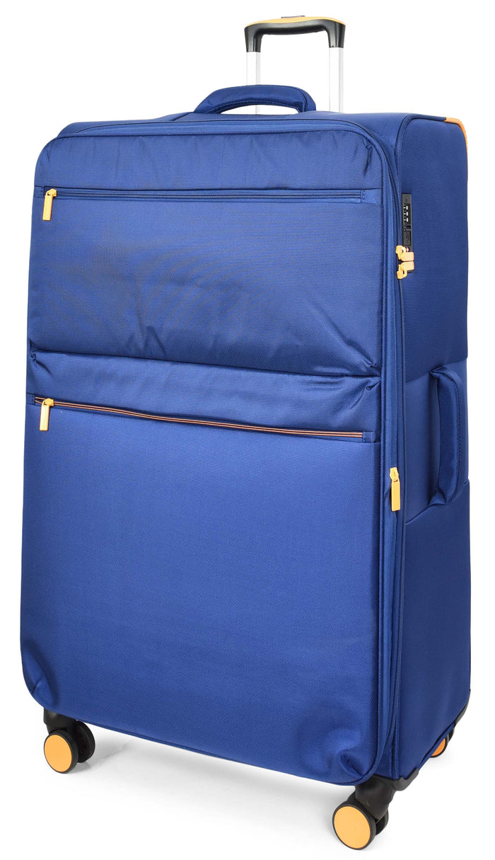Soft Shell Expandable Suitcase 4 Piece Luggage Set – Moses Blue