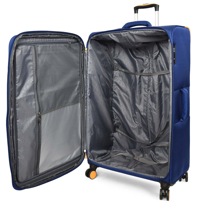 Soft Shell Expandable Suitcase 4 Piece Luggage Set – Moses Blue