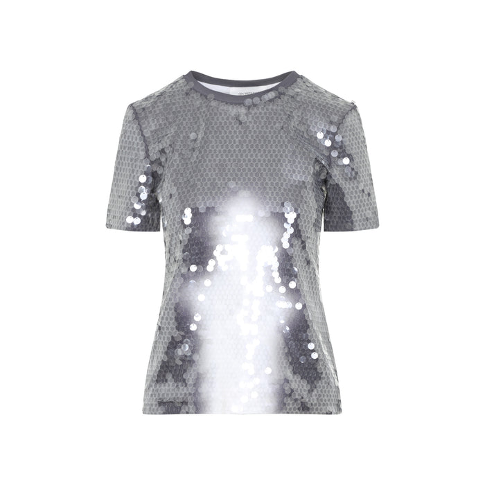 Sportmax Kibbutz Sequined T-Shirt - grey t-shirt for women