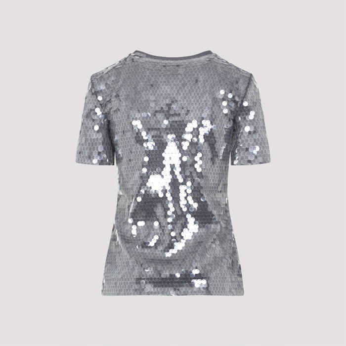 Sportmax Kibbutz Sequined T-Shirt - grey t-shirt for women - view 2