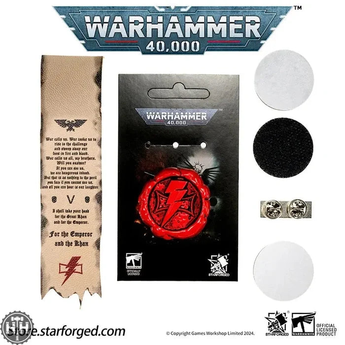 Starforged: Purity Seal - White Scars Pin Badge Hobby Merchandise Starforged