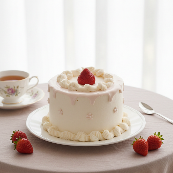 VaVa Designer Cakes Strawberry Paradise Chiffon Cake – A Classic Beauty with a Touch of Sweet Bliss