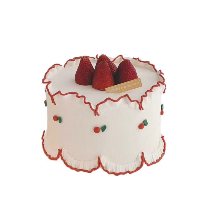 VaVa Designer Cakes Strawberry Whip Vintage Chiffon Cake – A Classic Beauty with a Sweet Touch